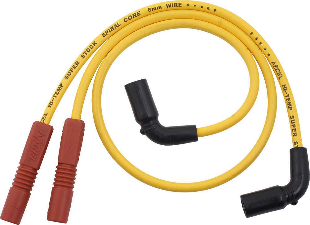 ACCEL, ACCEL SPIRAL CORE WIRE SET 8.0MM YELLOW 171111Y