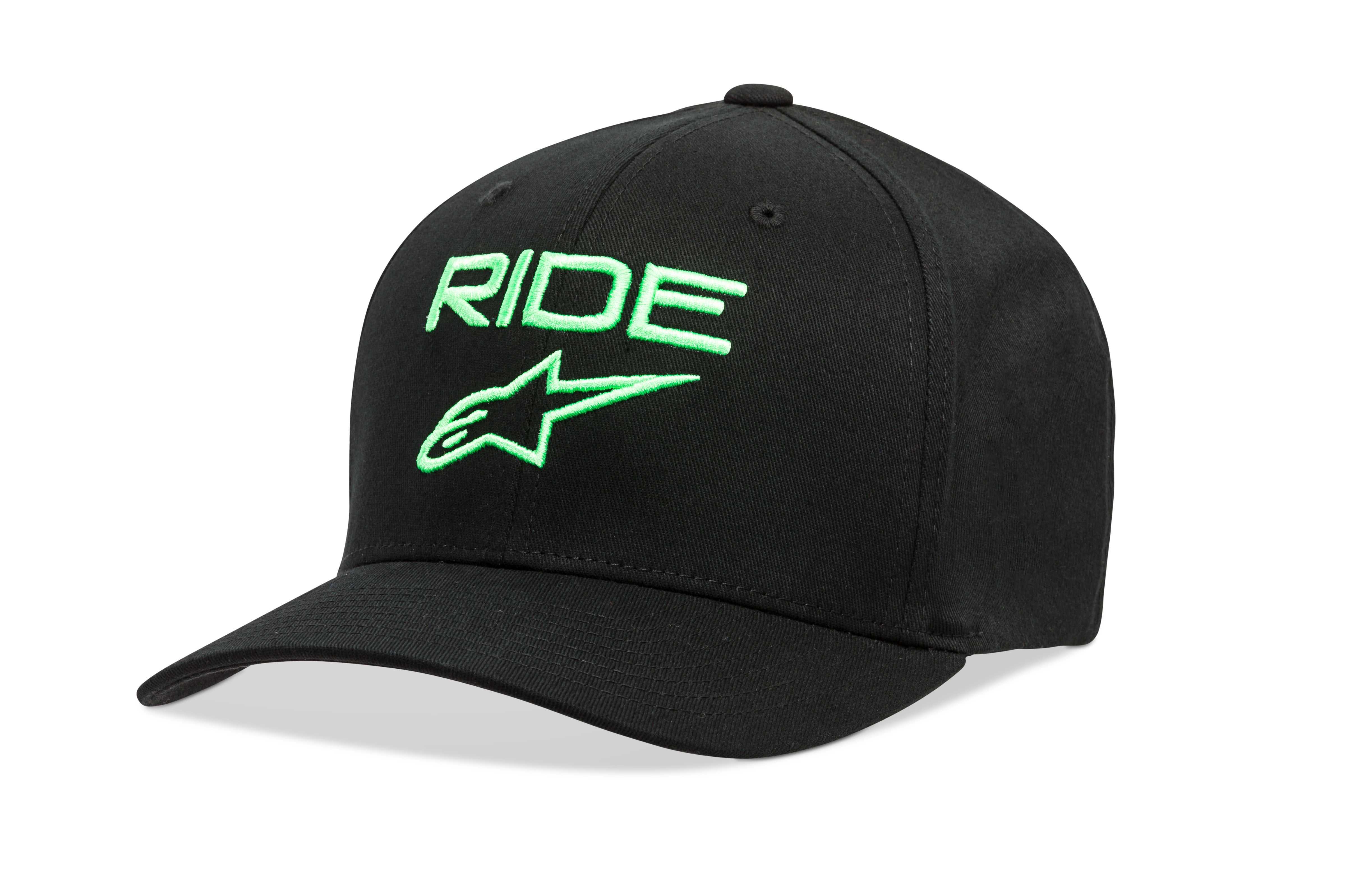 ALPINESTARS, ALPINESTARS RIDE 2.0 HAT BLACK/GREEN LG/XL 1019-81114-1060-L/XL