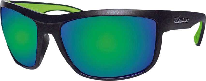 BOMBER, BOMBER HUB BOMB EYEWEAR MATTE BLACK W/GREEN MIRROR LENS HB103-GM-GF