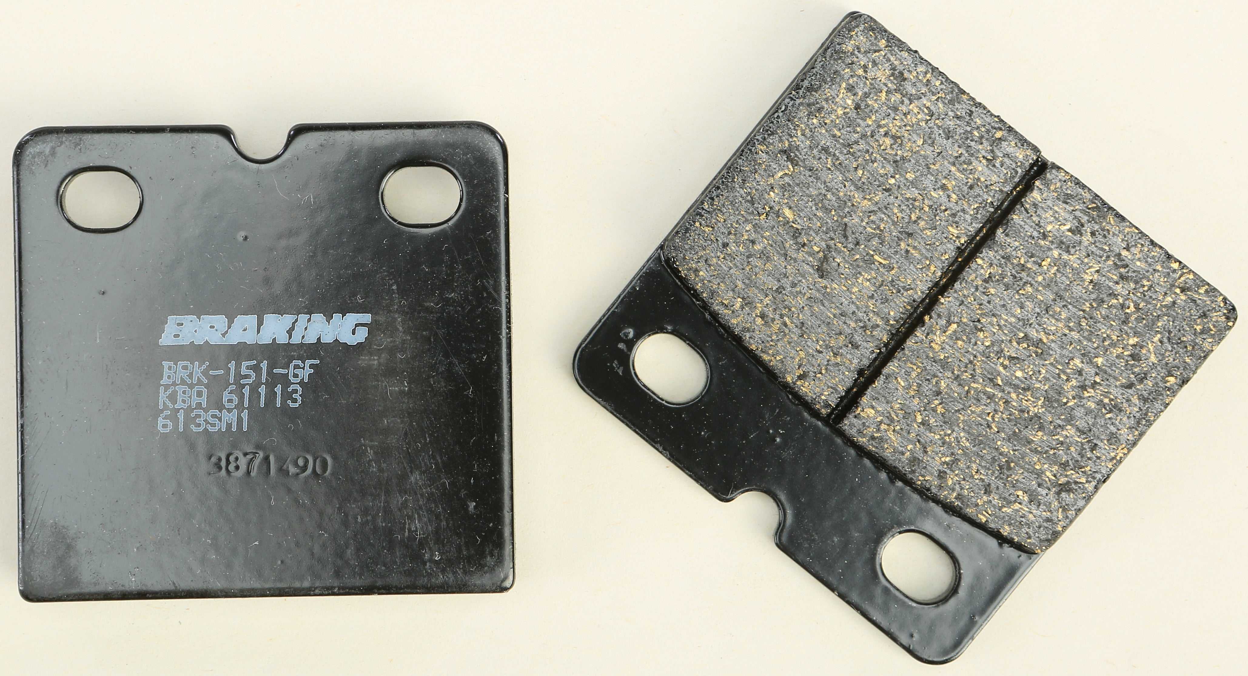 BRAKING, BRAKING BRAKE PAD SET SEMI-METALLIC 613SM1