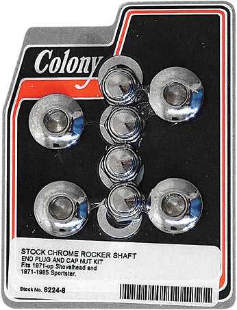 COLONY MACHINE, COLONY MACHINE ROCKER SHAFT END PLUG & CAP KIT 8224-8