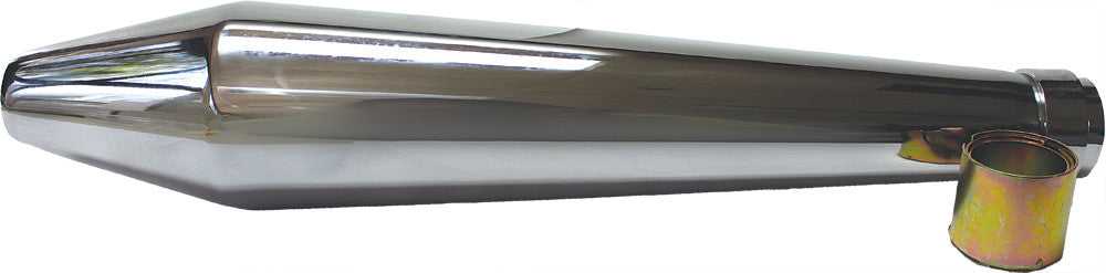 EMGO, EMGO 19" SHORTY HOOLIGAN MUFFLER CHROME 80-84032