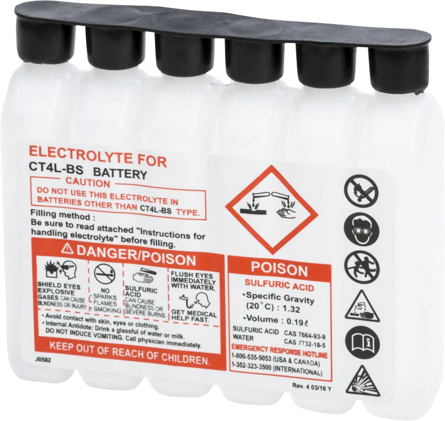 FIRE POWER, FIRE POWER SEALED BATTERY ELECTROLYTE PACK 190CC 190CC CTX