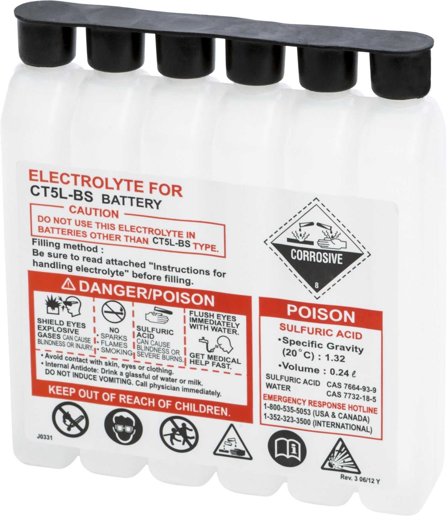 FIRE POWER, FIRE POWER SEALED BATTERY ELECTROLYTE PACK 240CC 240CC CTX