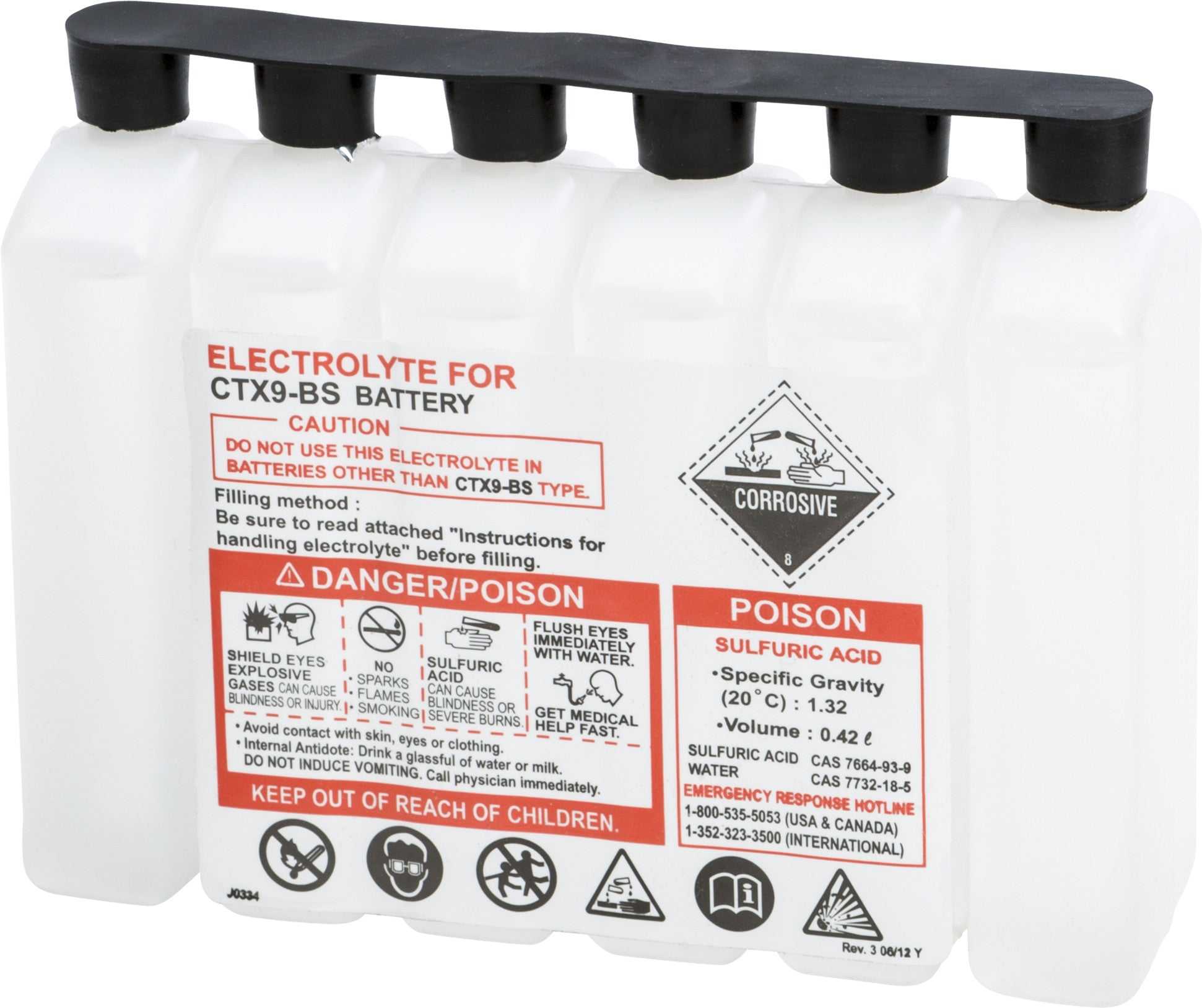 FIRE POWER, FIRE POWER SEALED BATTERY ELECTROLYTE PACK 450CC 450CC CTX