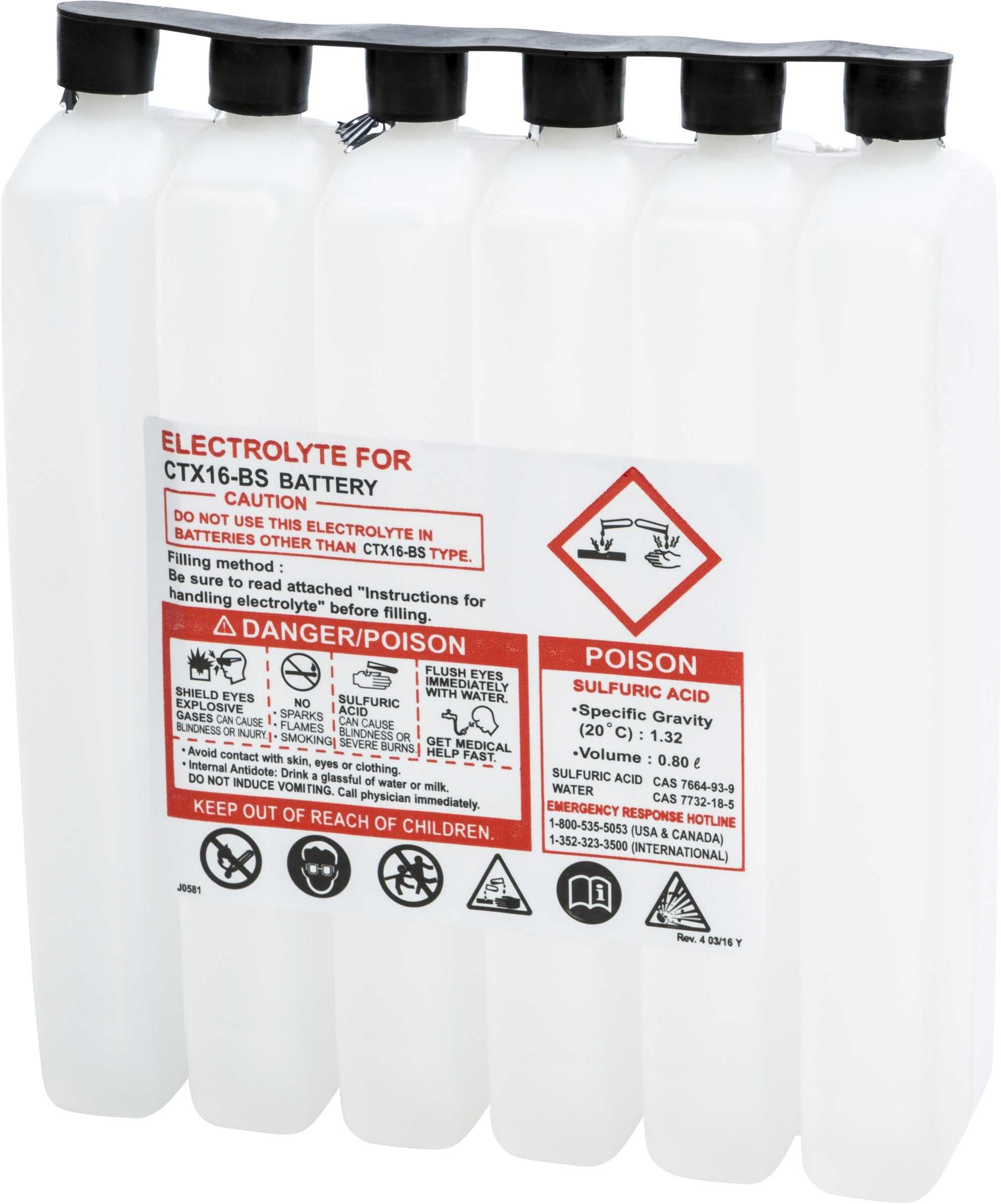 FIRE POWER, FIRE POWER SEALED BATTERY ELECTROLYTE PACK 800CC 800CC CTX