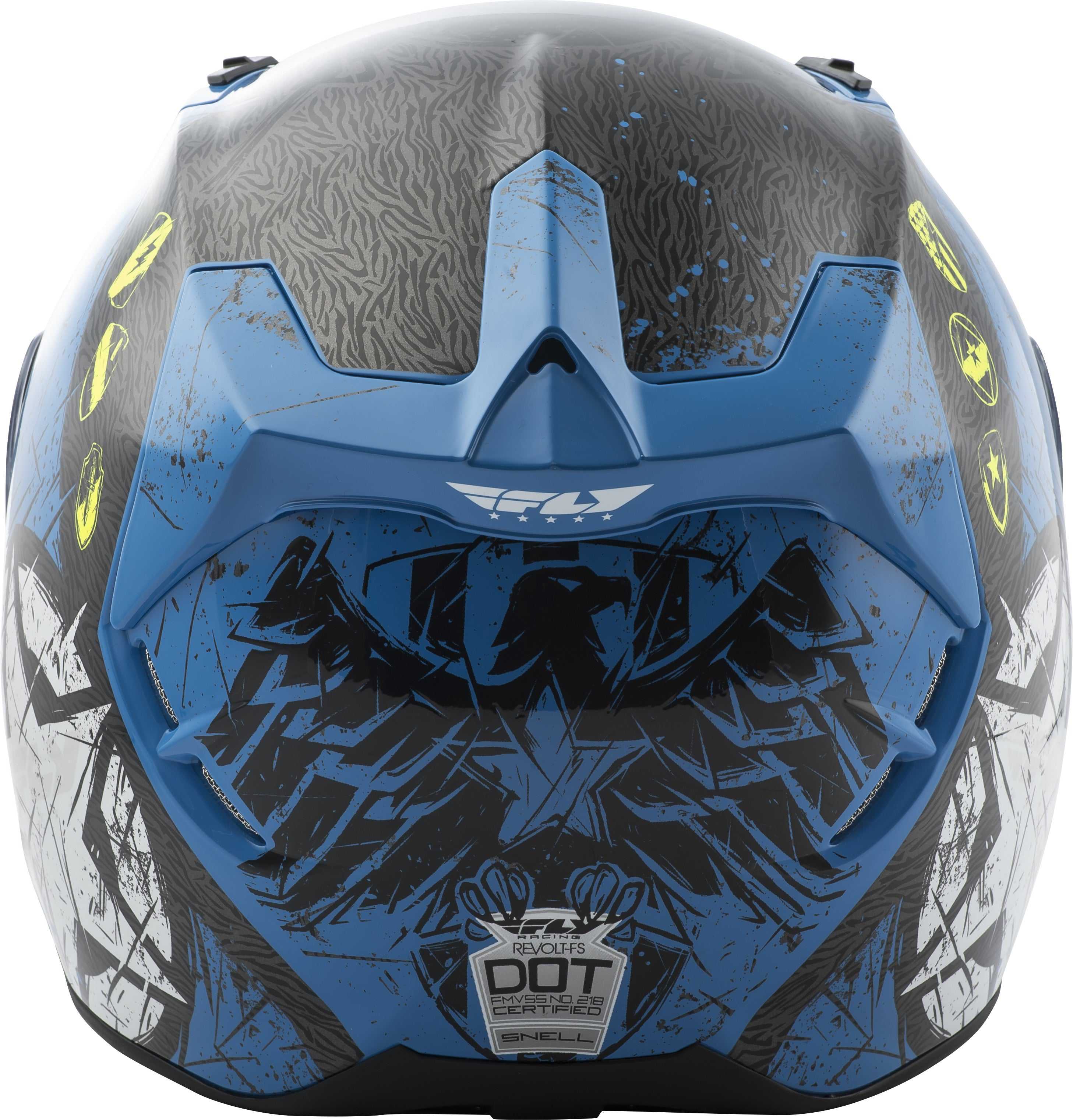 FLY RACING, FLY RACING REVOLT LIBERATOR HELMET BLUE/HI-VIS XS 73-8372-1