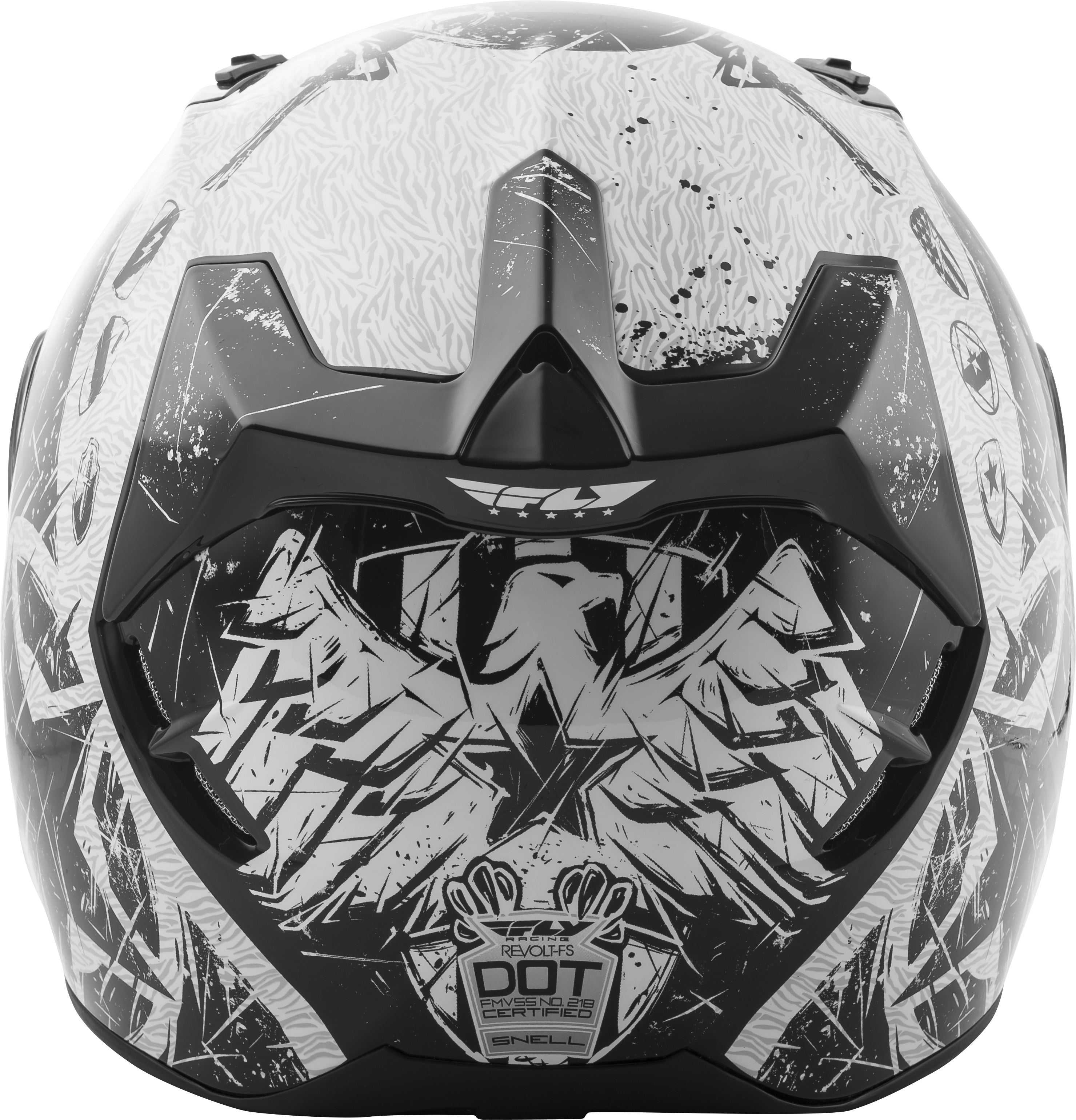 FLY RACING, FLY RACING REVOLT LIBERATOR HELMET WHITE/BLACK XS 73-8371-1