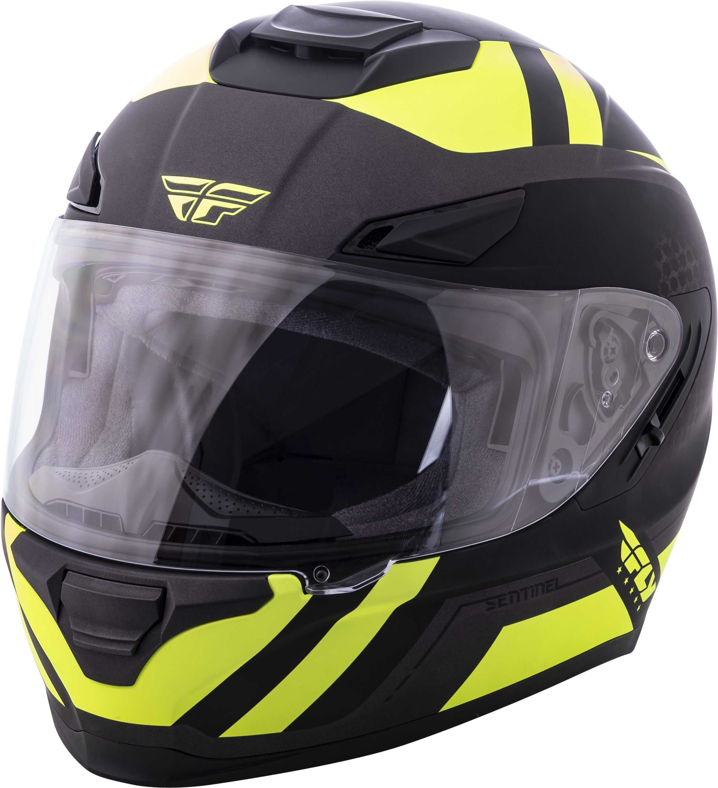 FLY RACING, FLY RACING SENTINEL MESH HELMET BLACK/HI-VIS 2X 73-83252X