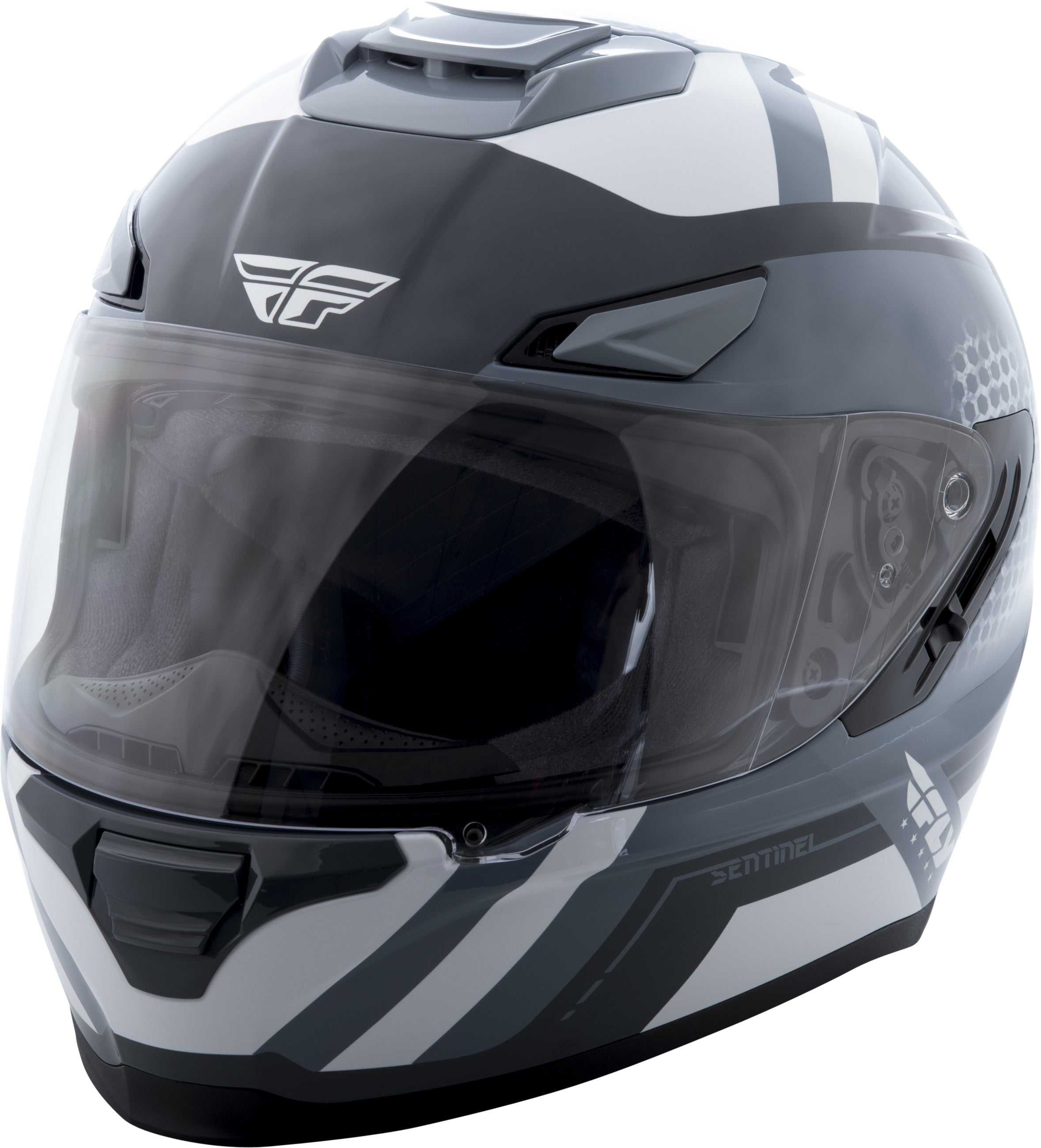 FLY RACING, FLY RACING SENTINEL MESH HELMET GREY/WHITE XS 73-8327XS