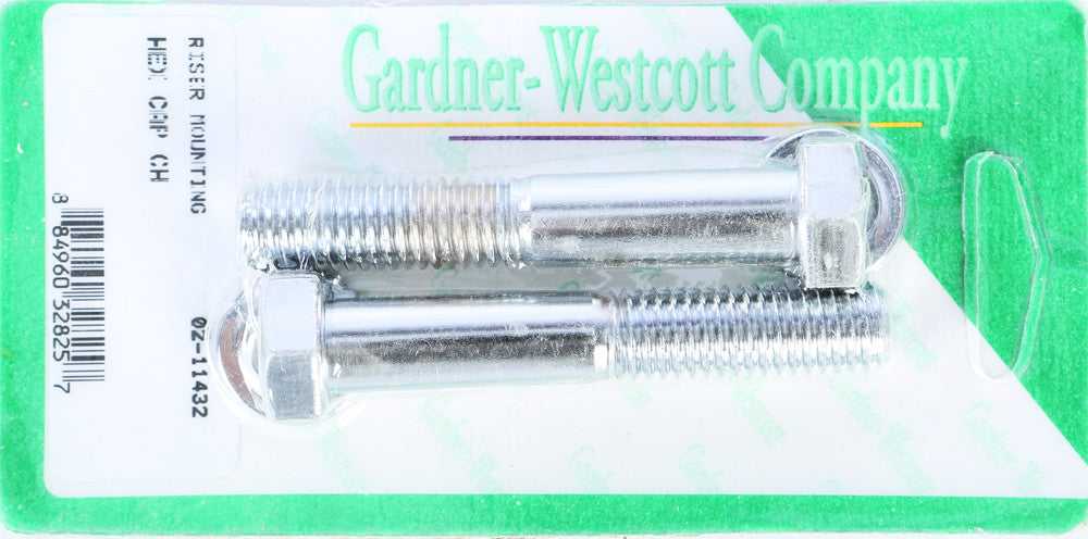 GARDNERWESTCOTT, GARDNERWESTCOTT RISER BOLTS CHROME HEX CAP 1/2-13 X 3 HEX COARSE THREAD 02-11432