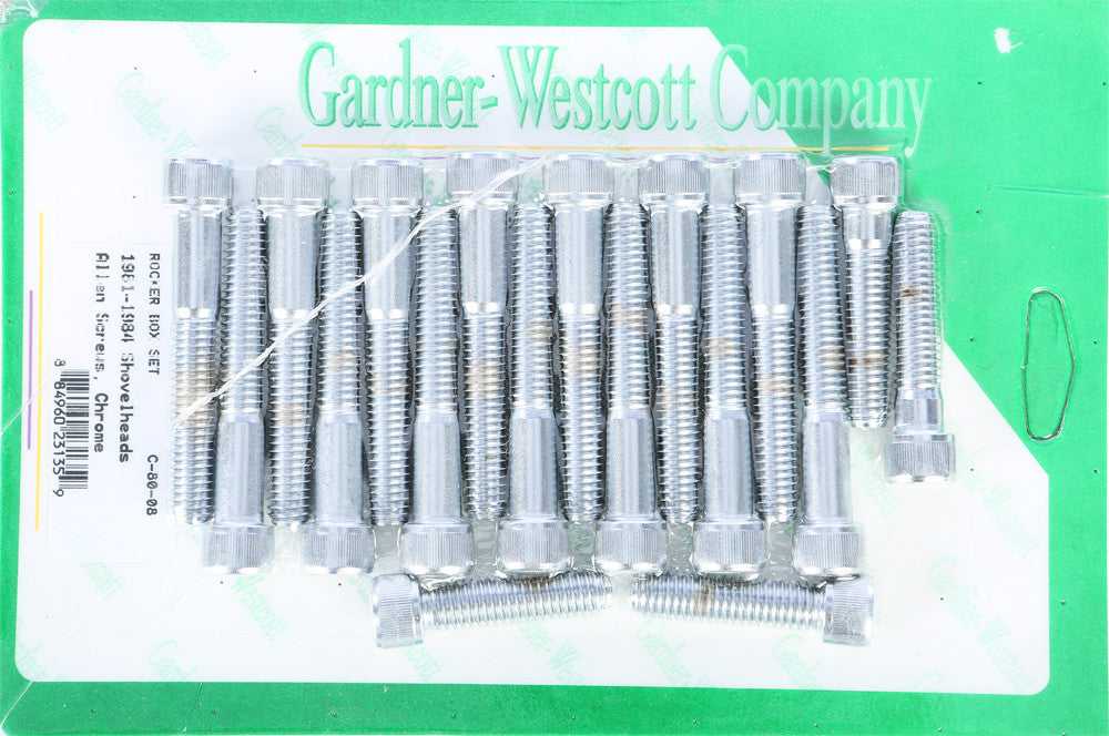 GARDNERWESTCOTT, GARDNERWESTCOTT ROCKER BOX COVER SET CHROME 81-84 SHOVELHEAD C-80-08