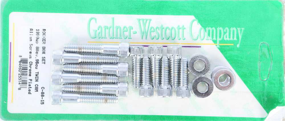 GARDNERWESTCOTT, GARDNERWESTCOTT ROCKER BOX COVER SET CHROME 99-16 TC 88 FXD AND FLHT AND C-88-15