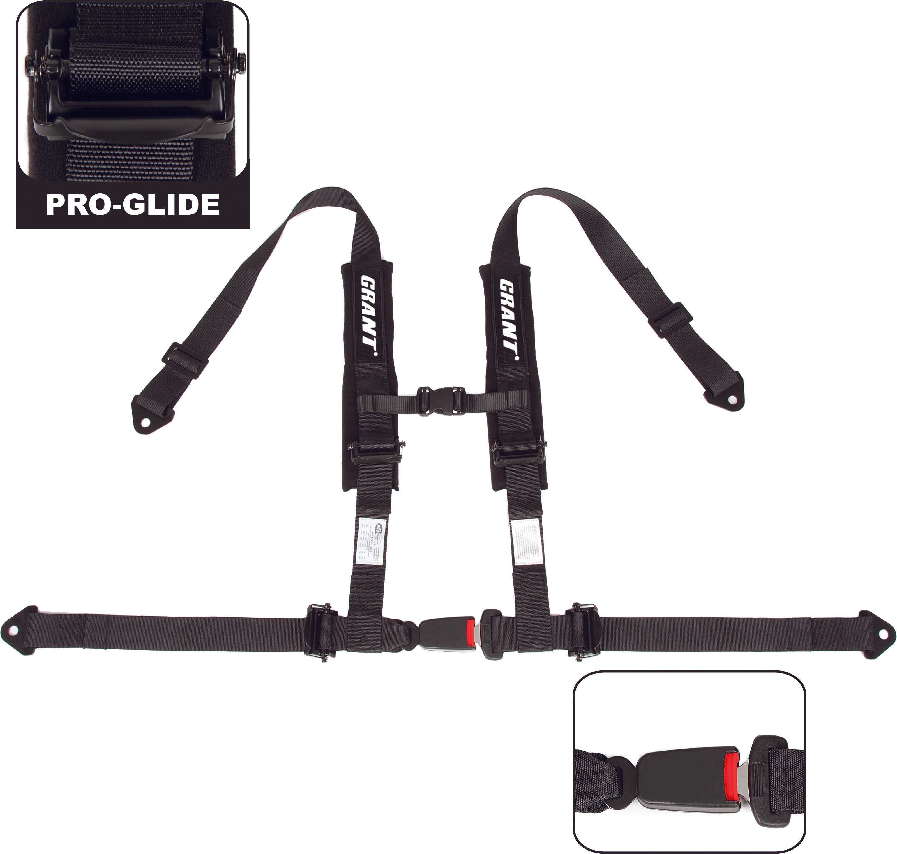 GRANT, GRANT 4-POINT SAFETY HARNESS BLACK 2" STRAPS 2100