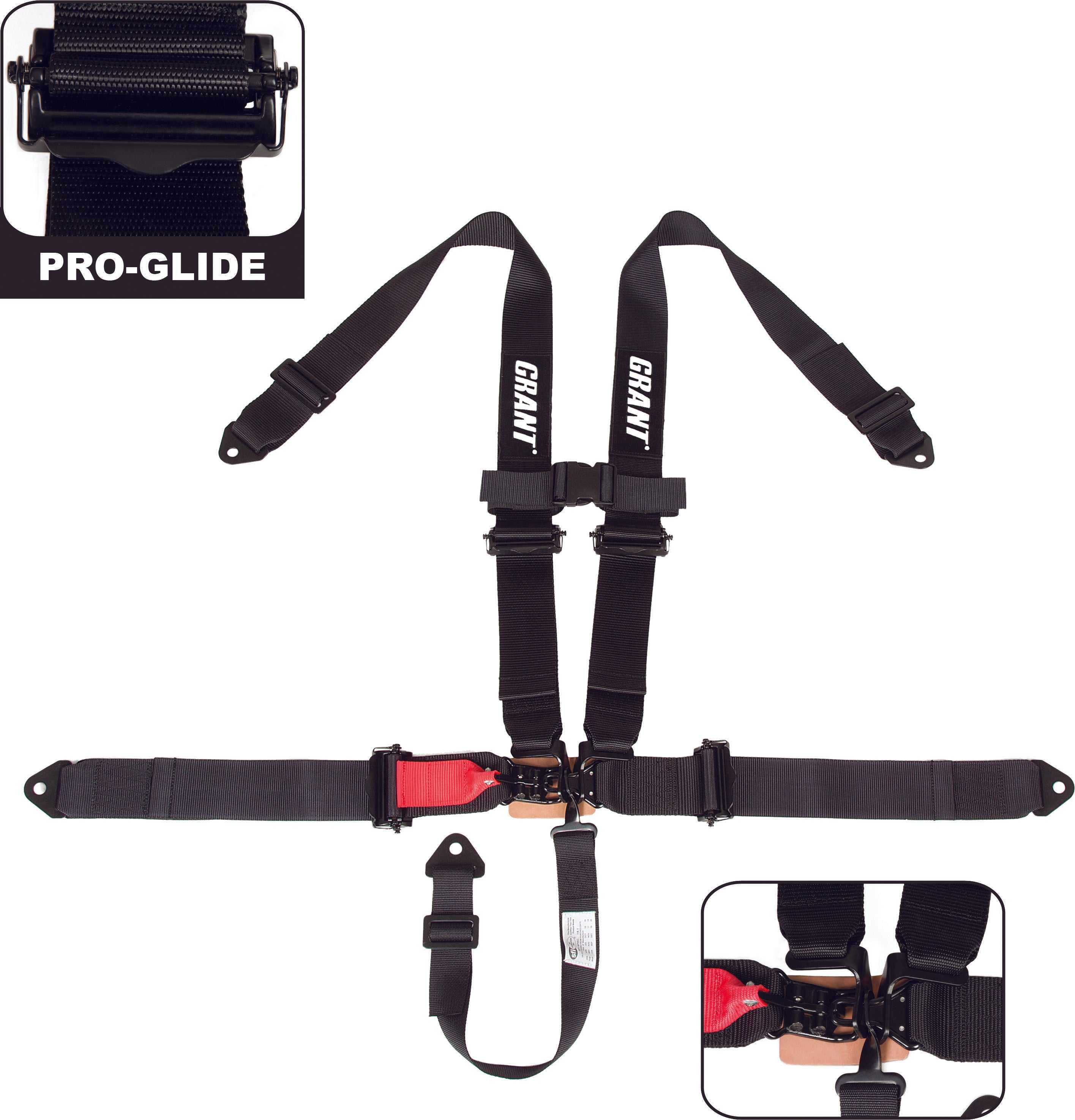 GRANT, GRANT 5-POINT SAFETY HARNESS W/O PADS BLACK 3" STRAPS 2110