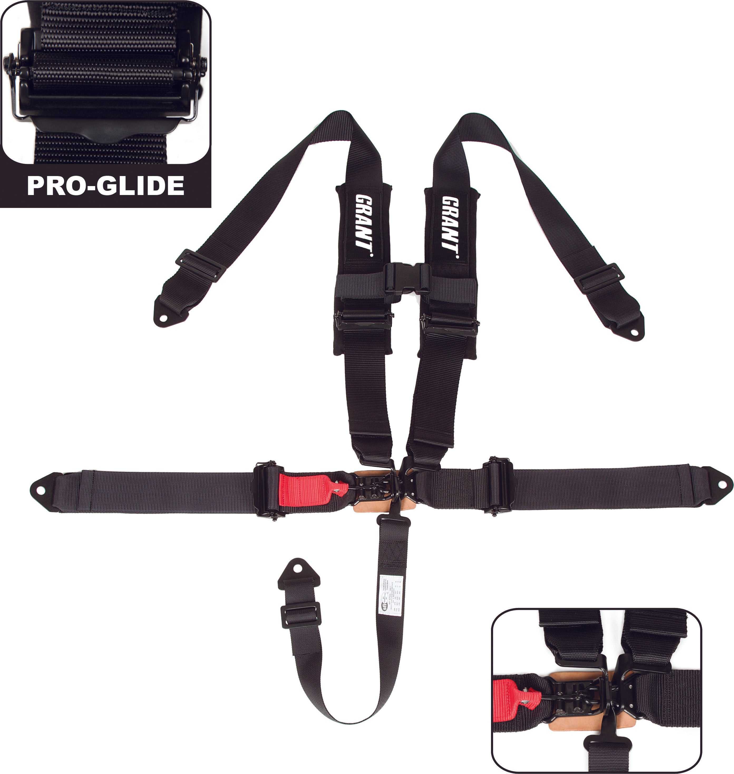 GRANT, GRANT 5-POINT SAFETY HARNESS W/PADS BLACK 3" STRAPS 2115