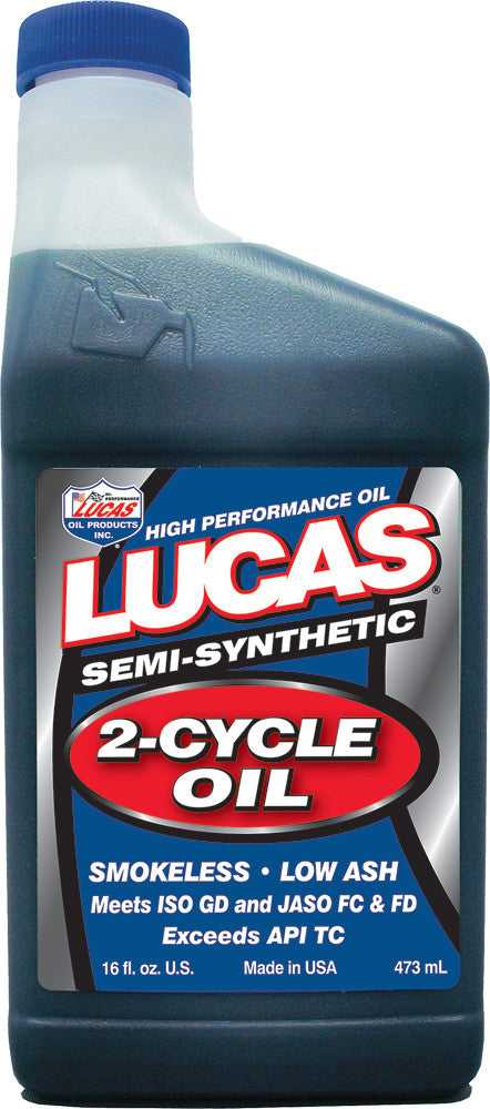 LUCAS, LUCAS SEMI-SYNTHETIC 2-CYCLE OIL 16OZ 10120