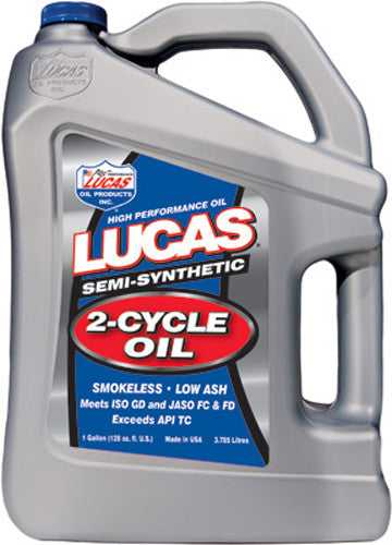 LUCAS, LUCAS SEMI-SYNTHETIC 2-CYCLE OIL GAL 10115