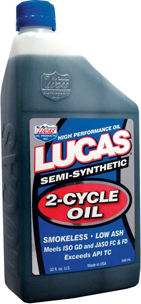 LUCAS, LUCAS SEMI-SYNTHETIC 2-CYCLE OIL QT 10110