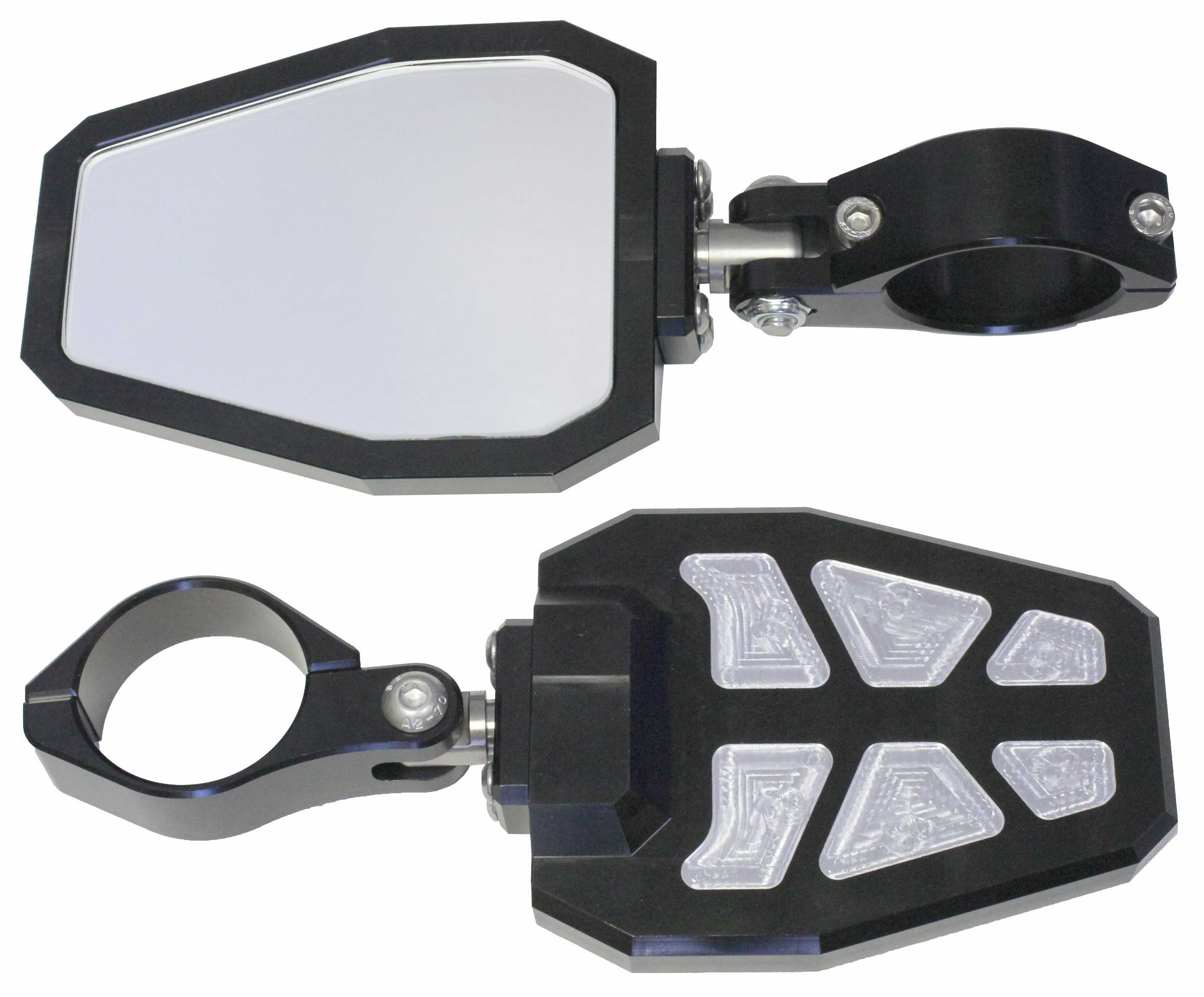 MODQUAD, MODQUAD SIDE MIRROR BLACK PR 2.0" RECUT POCKETS SIDE-2-PBLK