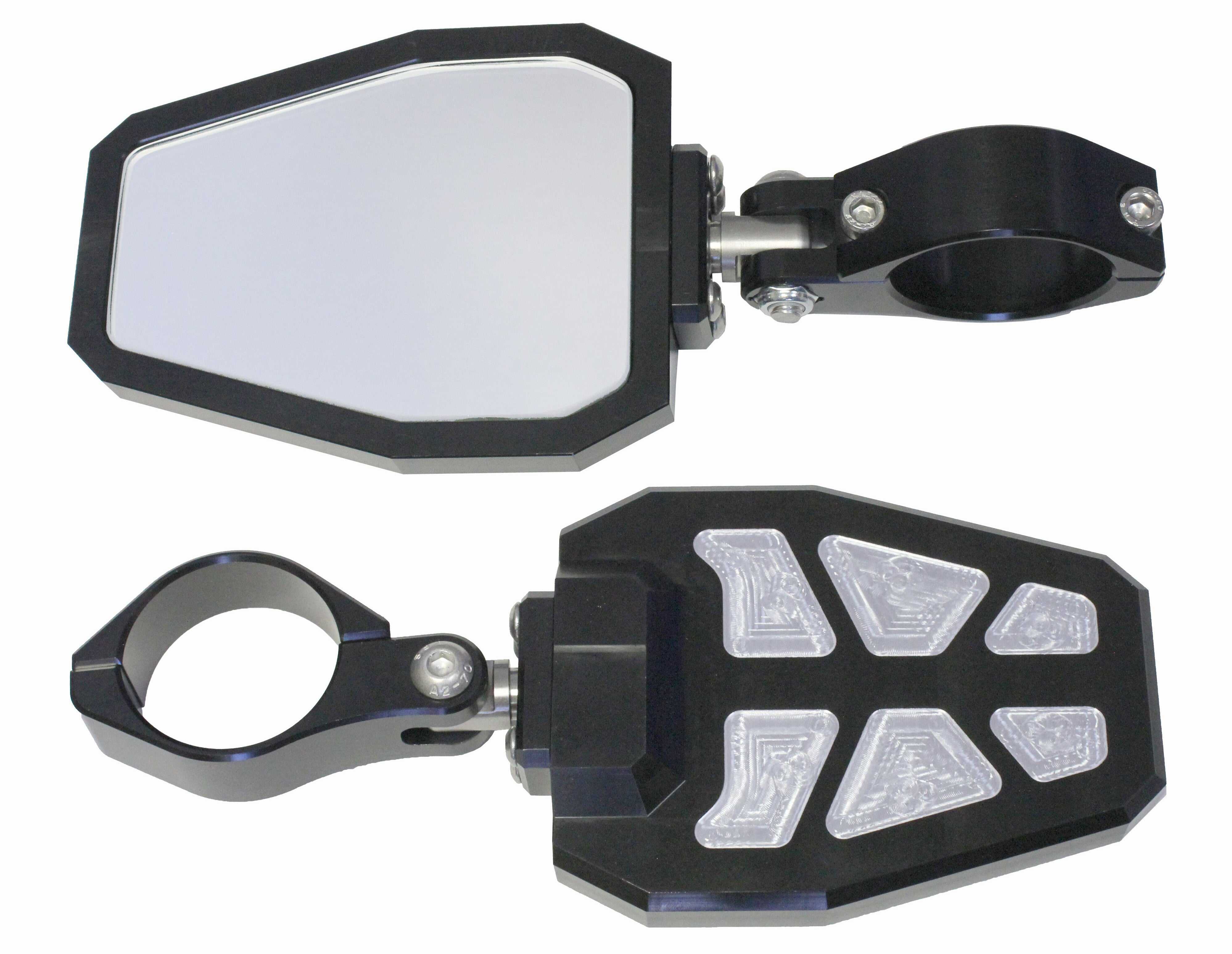 MODQUAD, MODQUAD SIDE MIRROR RECUT BLACK 1.875" SIDE-1.875-PBLK