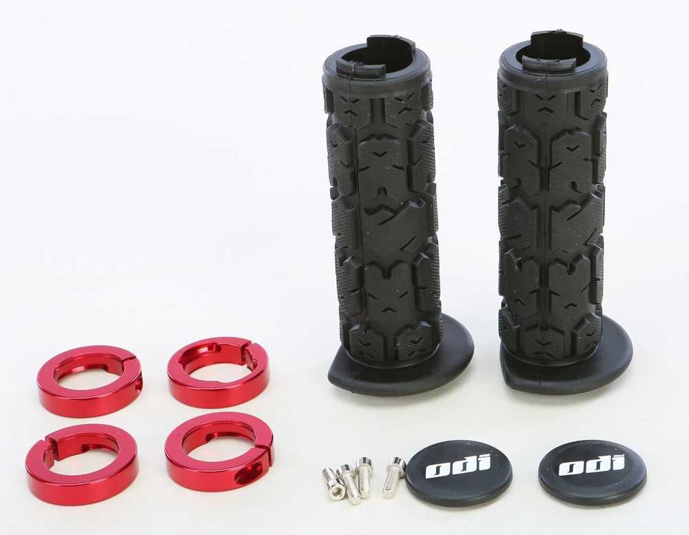 ODI, ODI ATV ROGUE LOCKON GRIP 120MM BLACK/RED J31RGB-R