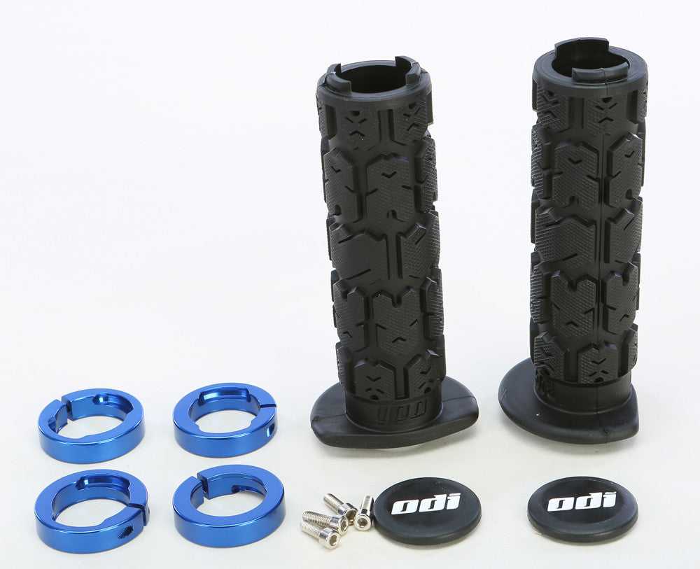 ODI, ODI ATV ROGUE LOCKON GRIP 130MM BLACK/BLUE J30RGB-U