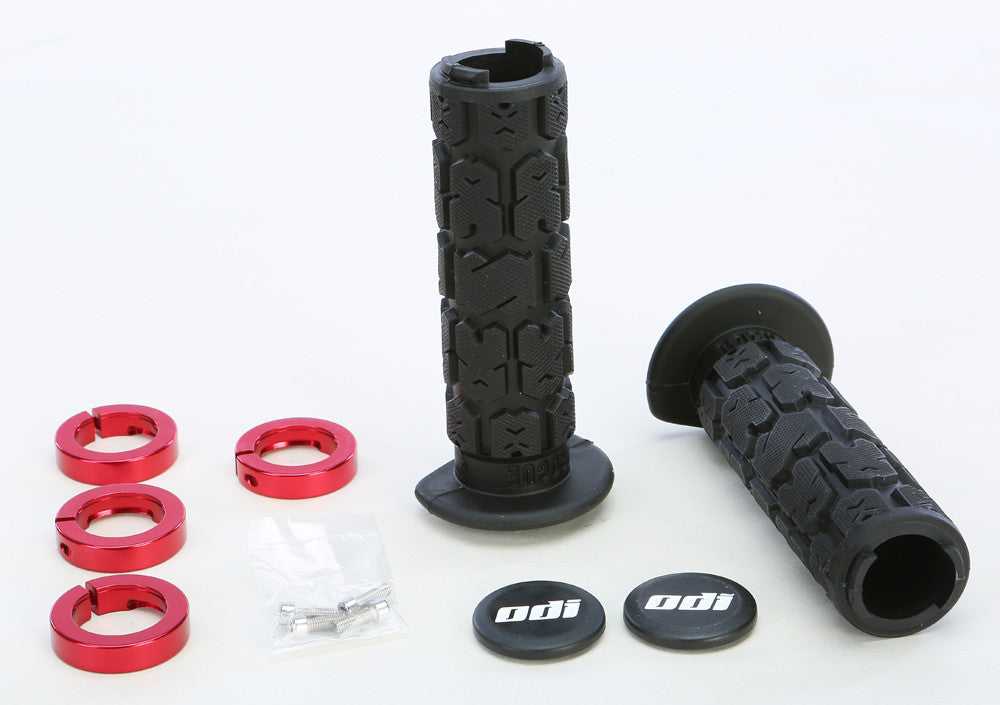 ODI, ODI ATV ROGUE LOCKON GRIP 130MM BLACK/RED J30RGB-R