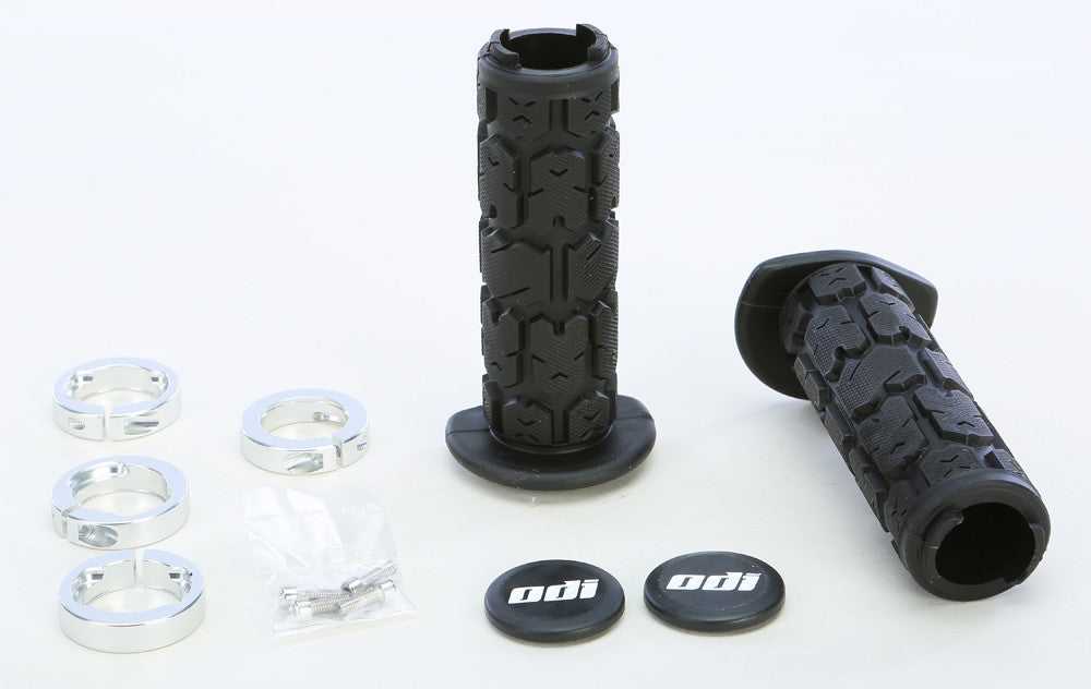 ODI, ODI ATV ROGUE LOCKON GRIP 130MM BLACK/SILVER J30RGB-S