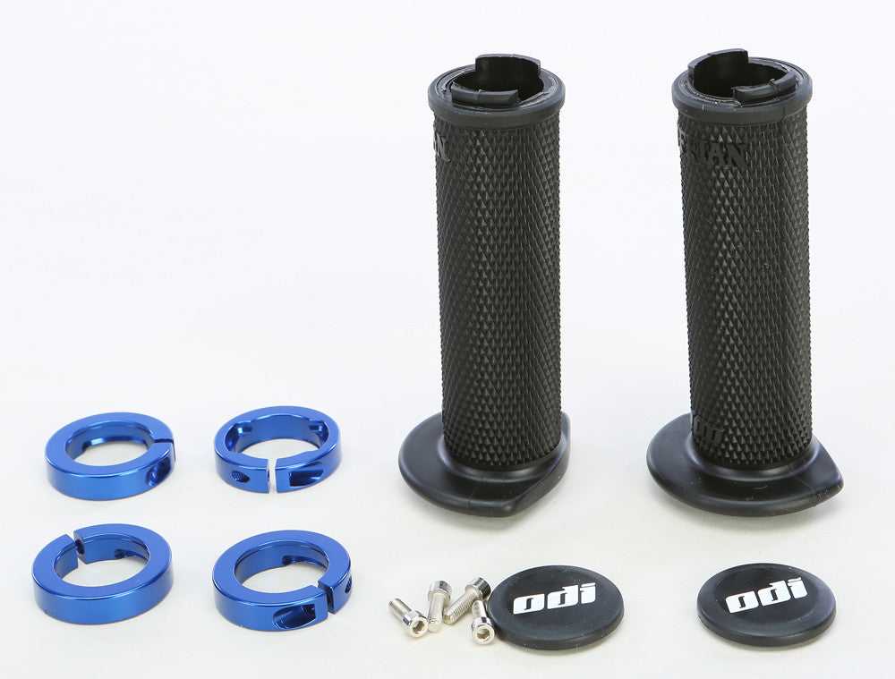 ODI, ODI ATV RUFFIAN LOCKON GRIP 120MM BLACK/BLUE J31RFB-U