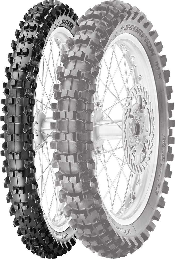 PIRELLI, PIRELLI TIRE MX32 MID SOFT FRONT 80/100-21 51M BIAS TT 2588300