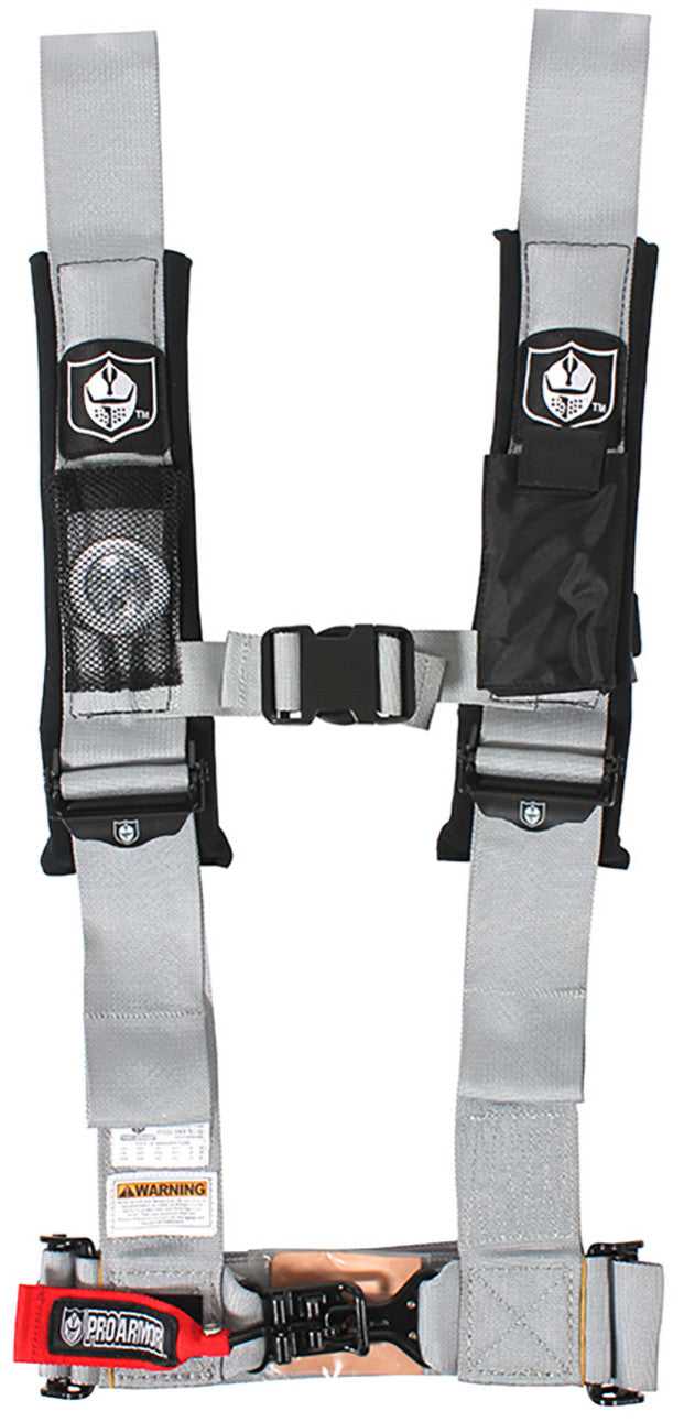 PRO ARMOR, PRO ARMOR 4PT HARNESS 3" PADS SIL A114230SV