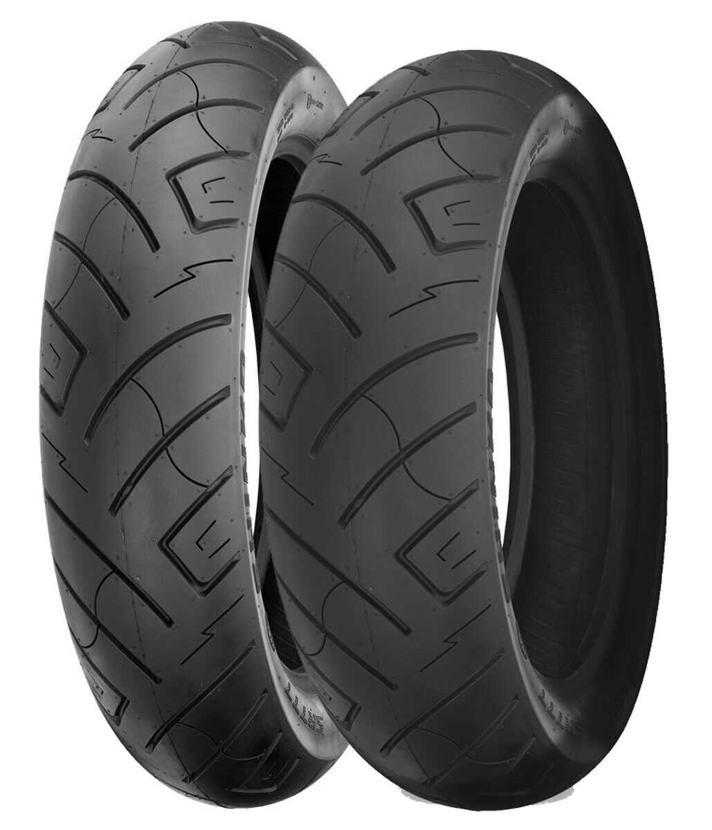 SHINKO, Shinko SR777 130/80-17 Front & 180/65-16 Rear Blackwall Bias Ply Tire Set