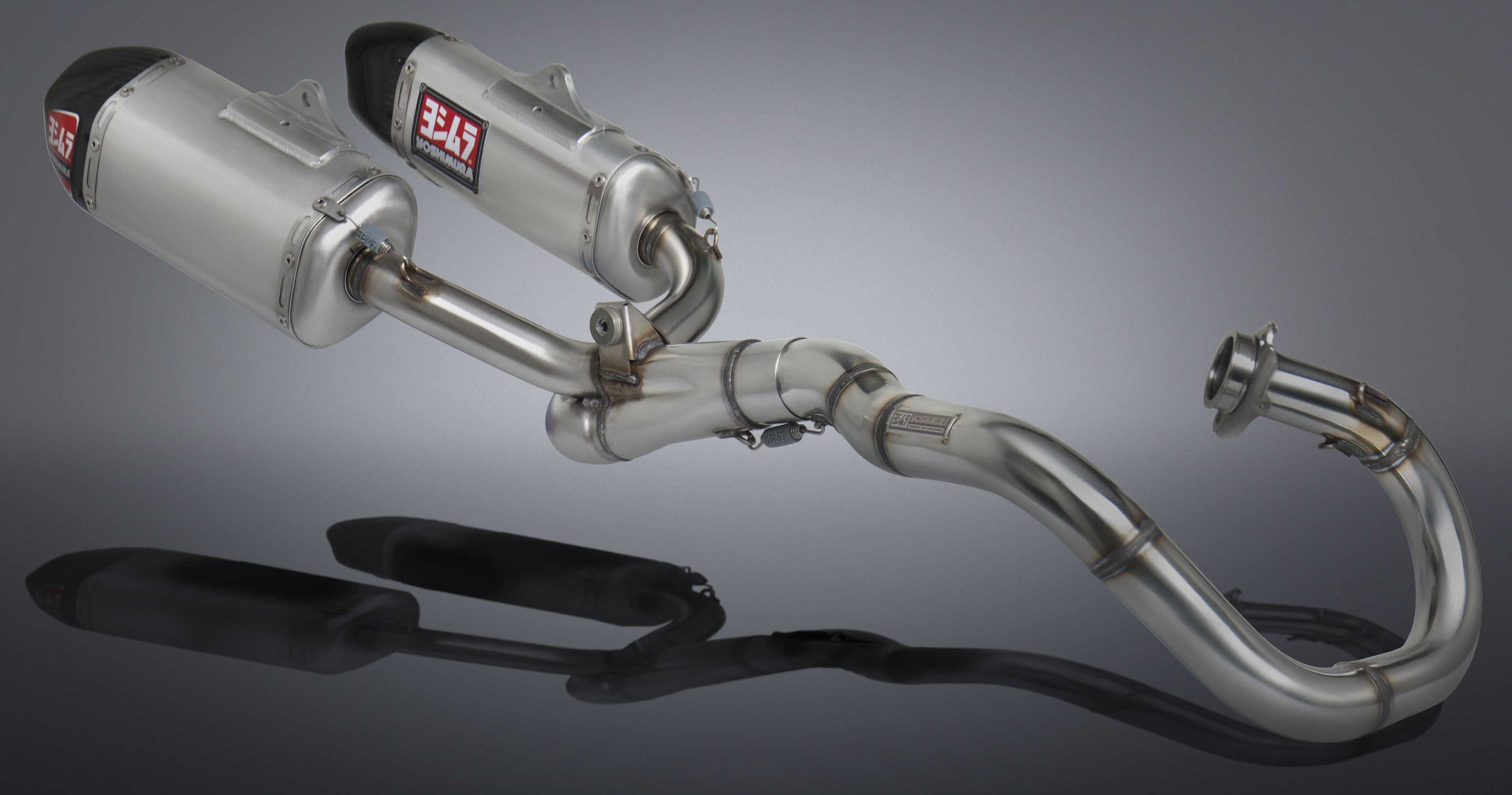 YOSHIMURA, YOSHIMURA RS-9 HEADER/CANISTER/END CAP EXHAUST DUAL SYSTEM SS-AL-CF 228420H320