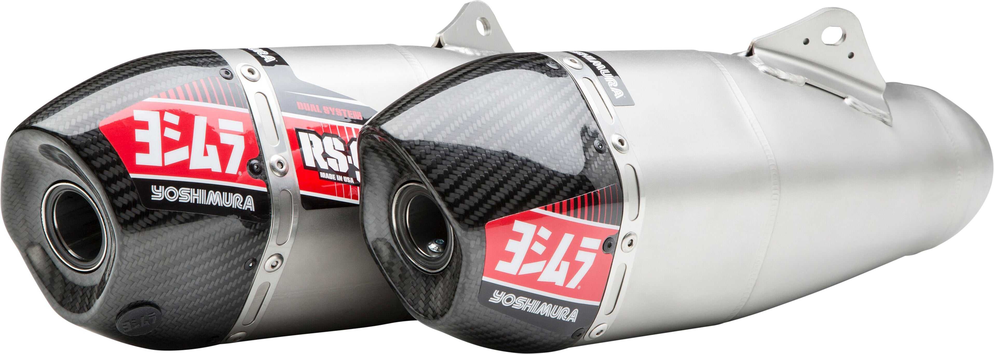 YOSHIMURA, YOSHIMURA RS-9 HEADER/CANISTER/END CAP EXHAUST SLIP-ON SS-AL-SS 22844BR520